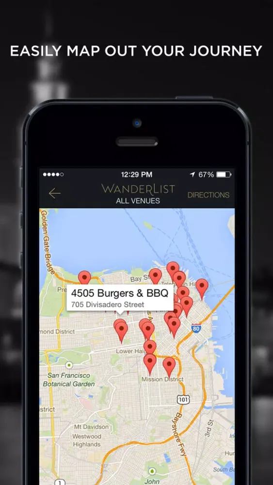 WanderList San Francisco City Guide سکرین شاٹس
