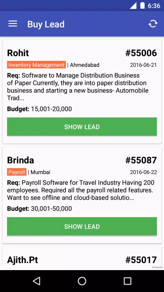 SoftwareSuggest Vendors App Screenshots