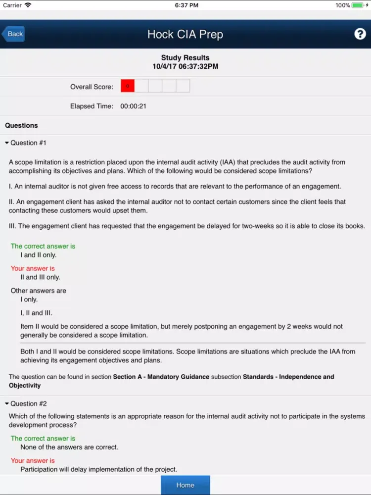 HOCK CIA Prep iPad  Ekran Görüntüleri