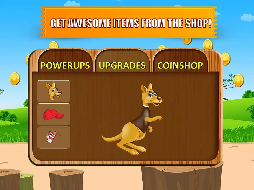 تصاویر Happy Kangaroo Jump Free - Bounce on Poles and Collect Coins iPad 