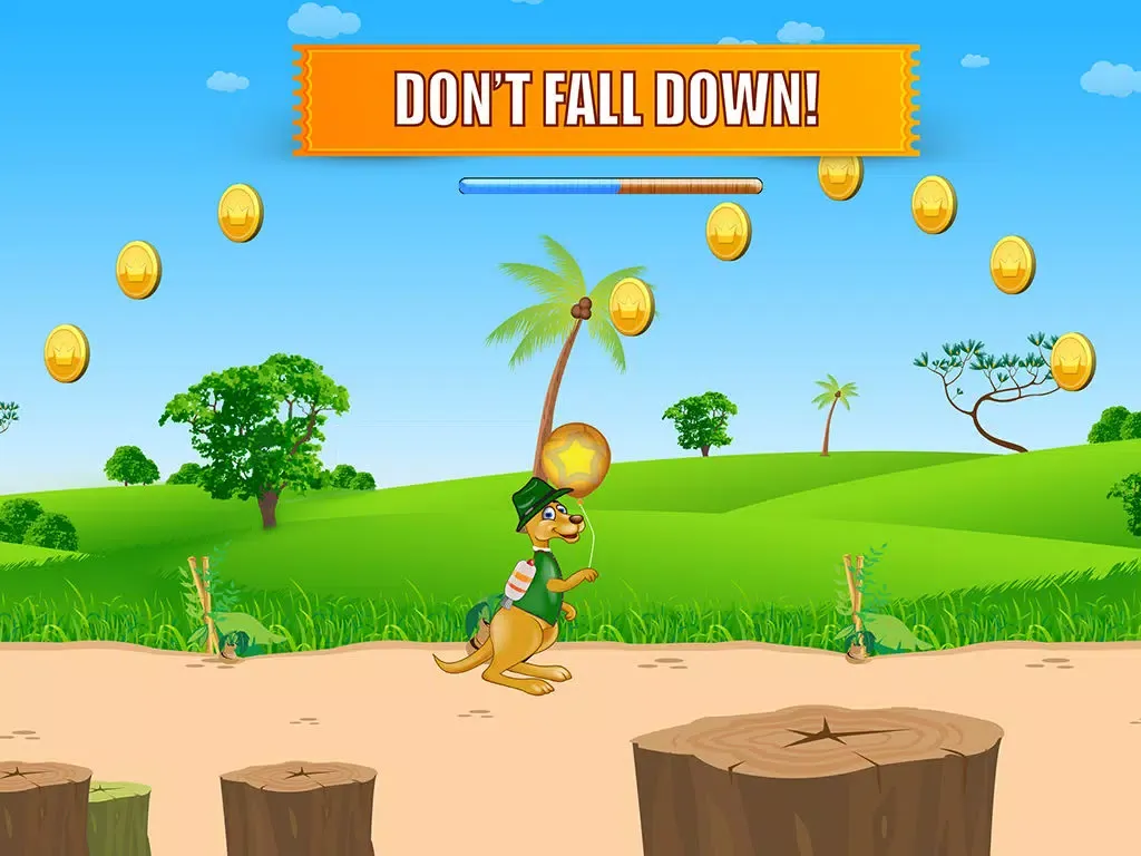 تصاویر Happy Kangaroo Jump Free - Bounce on Poles and Collect Coins iPad 