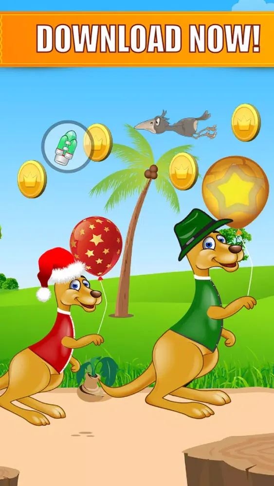 تصاویر Happy Kangaroo Jump Free - Bounce on Poles and Collect Coins