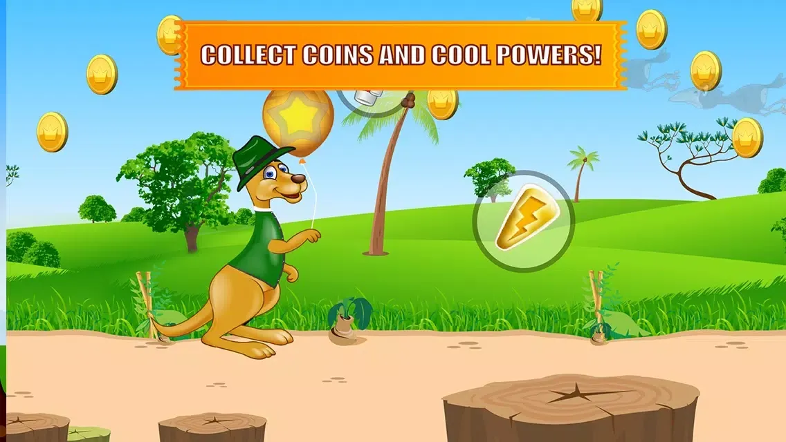 تصاویر Happy Kangaroo Jump Free - Bounce on Poles and Collect Coins