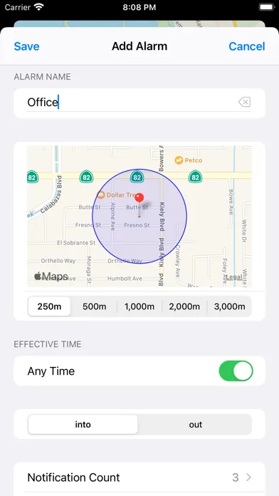 Map Alarm-alert on locations应用截图