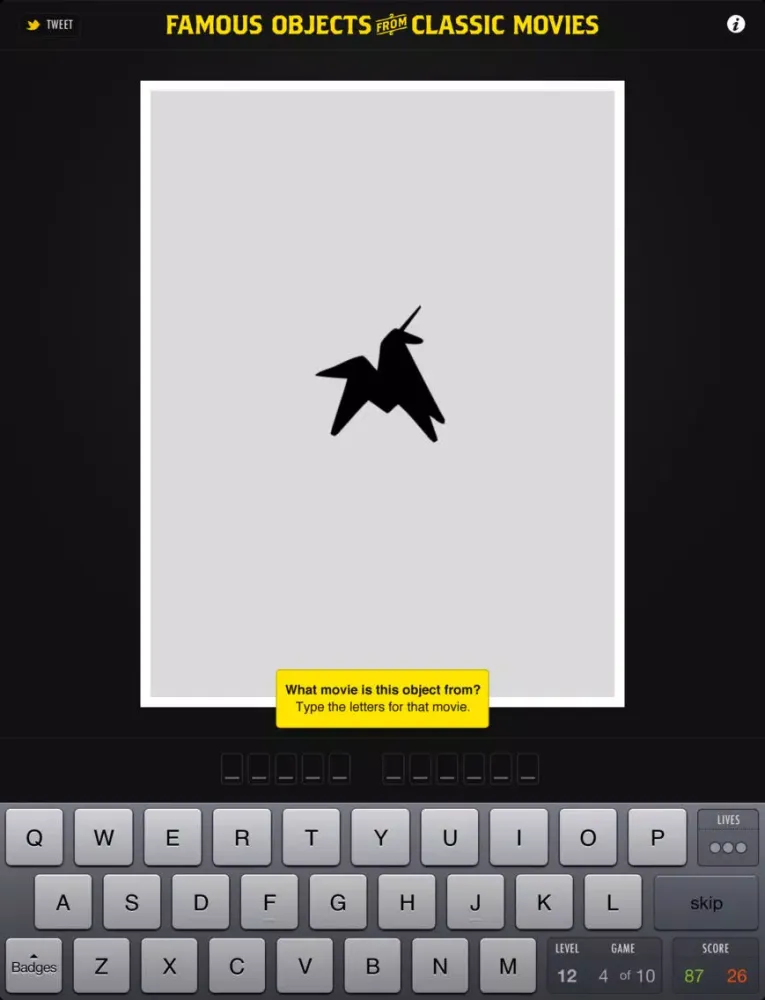Famous Objects from Classic Movies iPad  Ekran Görüntüleri