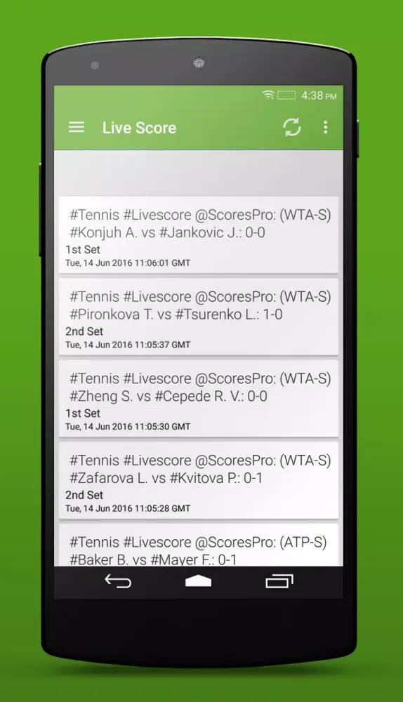 Tennis 2018 Score Screenshots