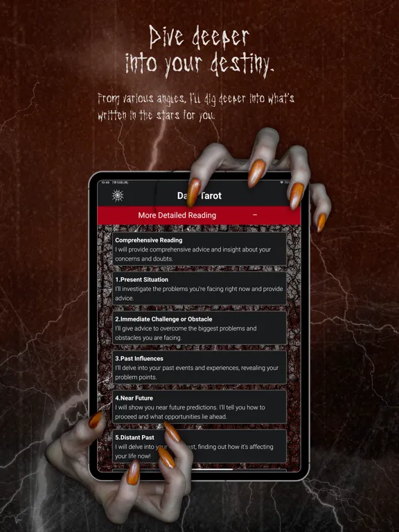 DarkTarot - AI Future Readings iPad  Screenshots