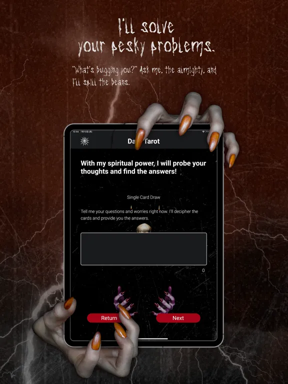 DarkTarot - AI Future Readings iPad  Screenshots