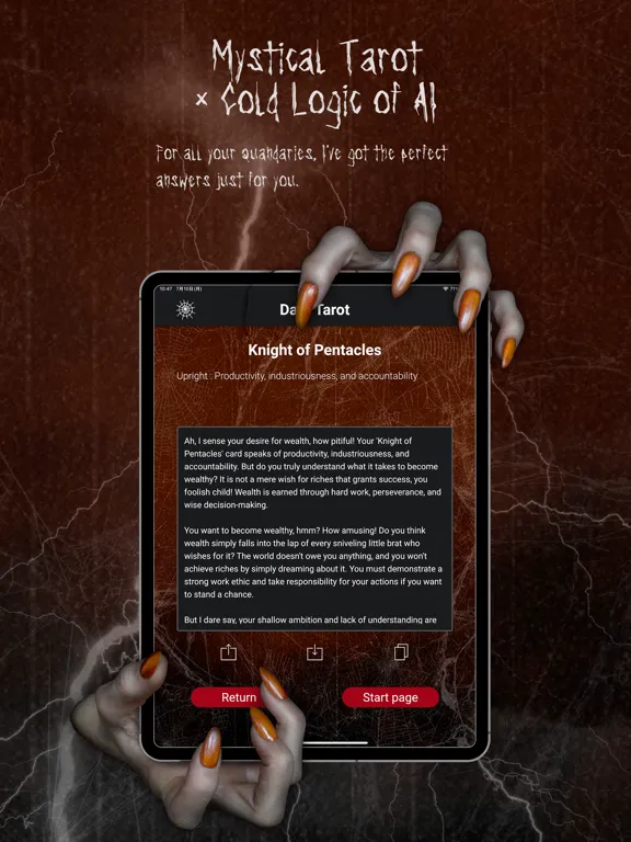 DarkTarot - AI Future Readings iPad  Screenshots