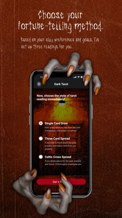 DarkTarot - AI Future Readings Screenshots