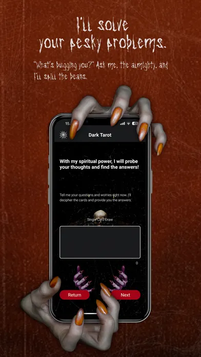 DarkTarot - AI Future Readings Screenshots