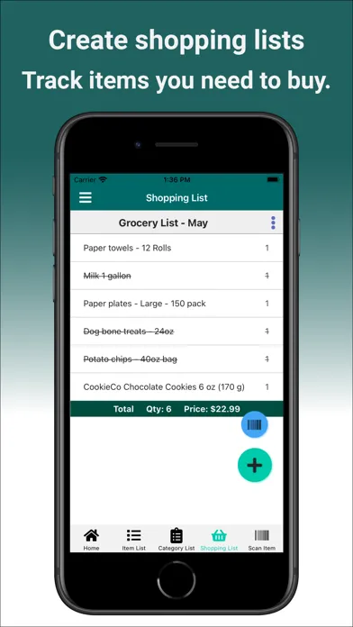 Capturas de tela do My Pantry Tracker
