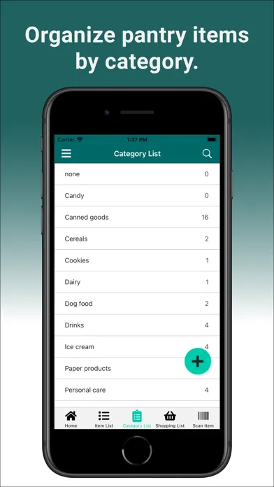 Capturas de tela do My Pantry Tracker
