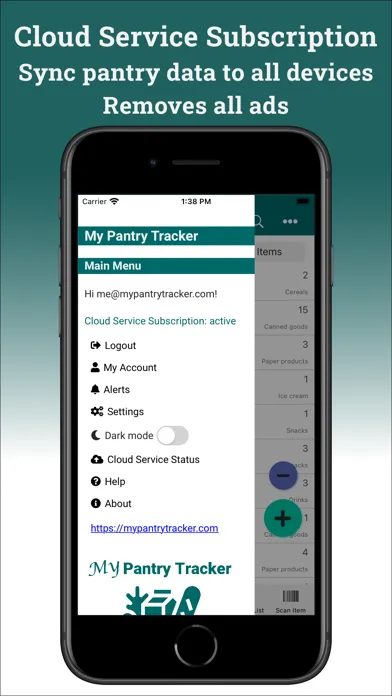 Capturas de tela do My Pantry Tracker