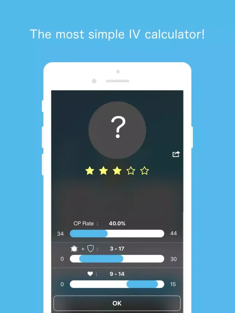 Capturas de tela do Pokelator - The simplest IV calculator iPad 