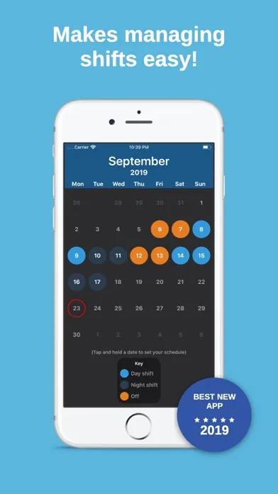 Capturas de tela do Shift Calendar & Work Schedule