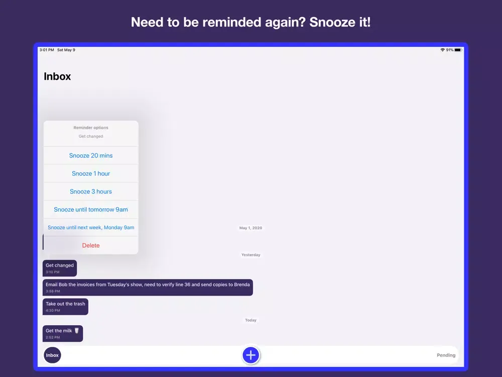 NotifyMe - Remind, Alert, Push iPad  스크린샷