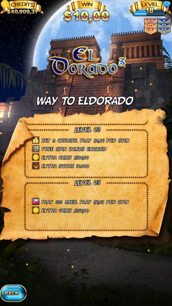 El Dorado 3 Slot Machine 스크린샷