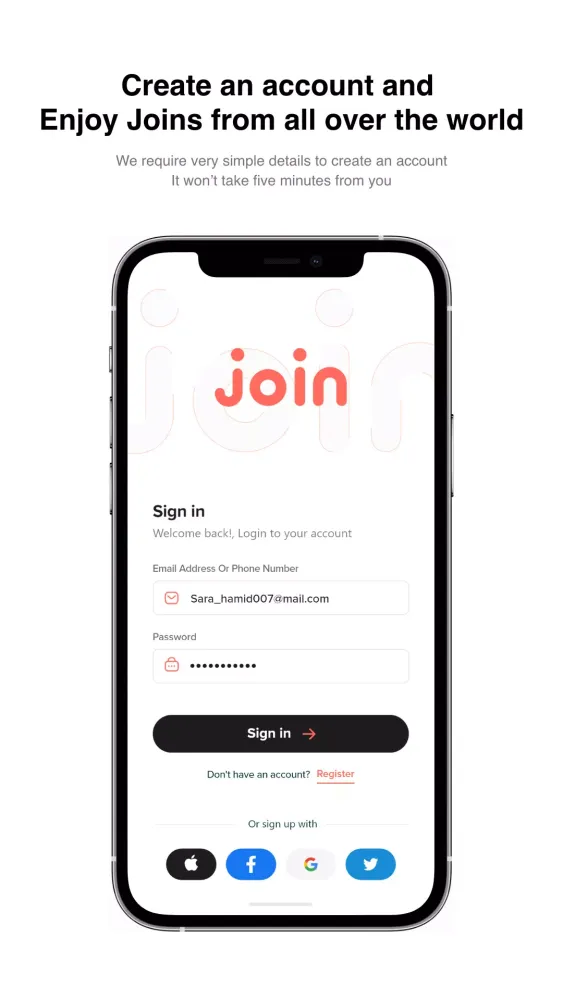 join -social, activity, events Screenshots