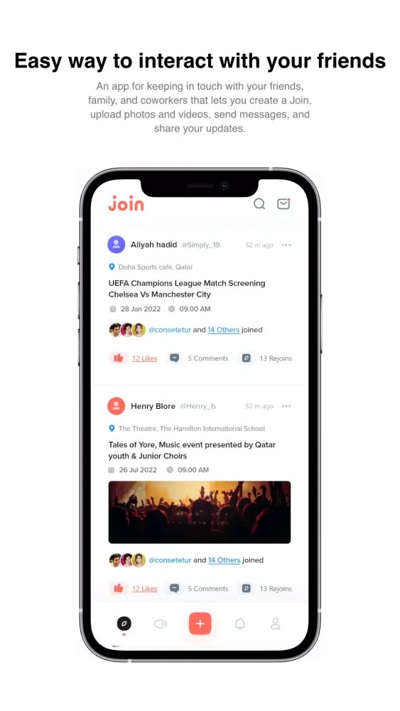 join -social, activity, events Screenshots