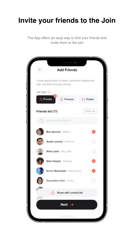join -social, activity, events Screenshots