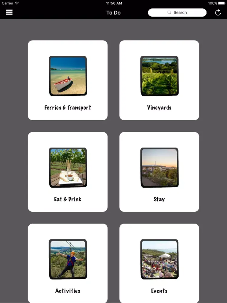 Waiheke iPad 應用截圖
