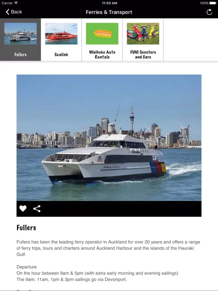 Waiheke iPad 應用截圖