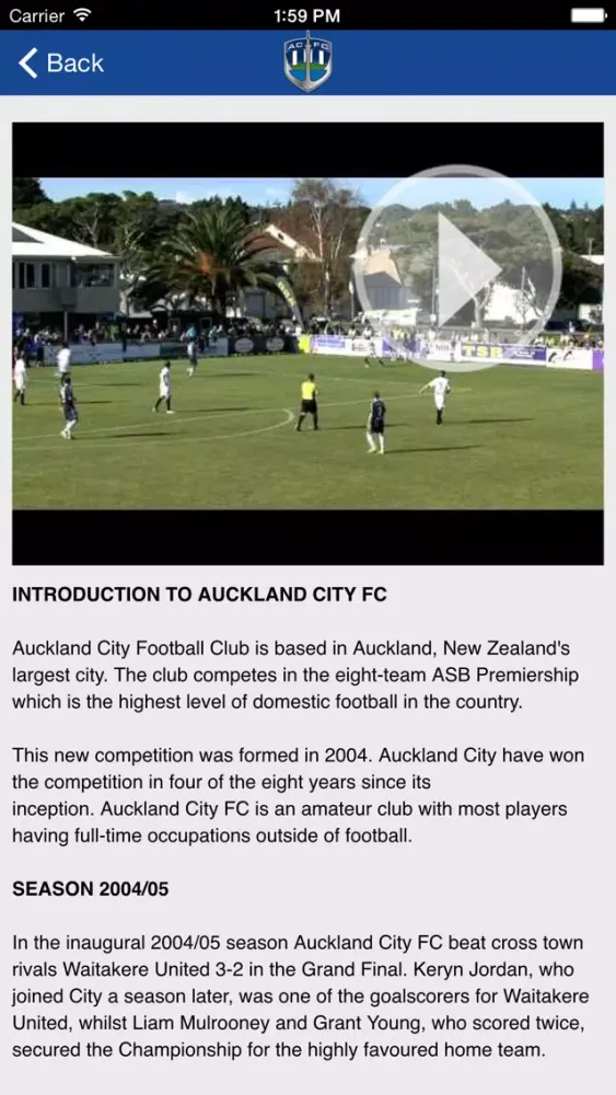 Auckland City FC Screenshots