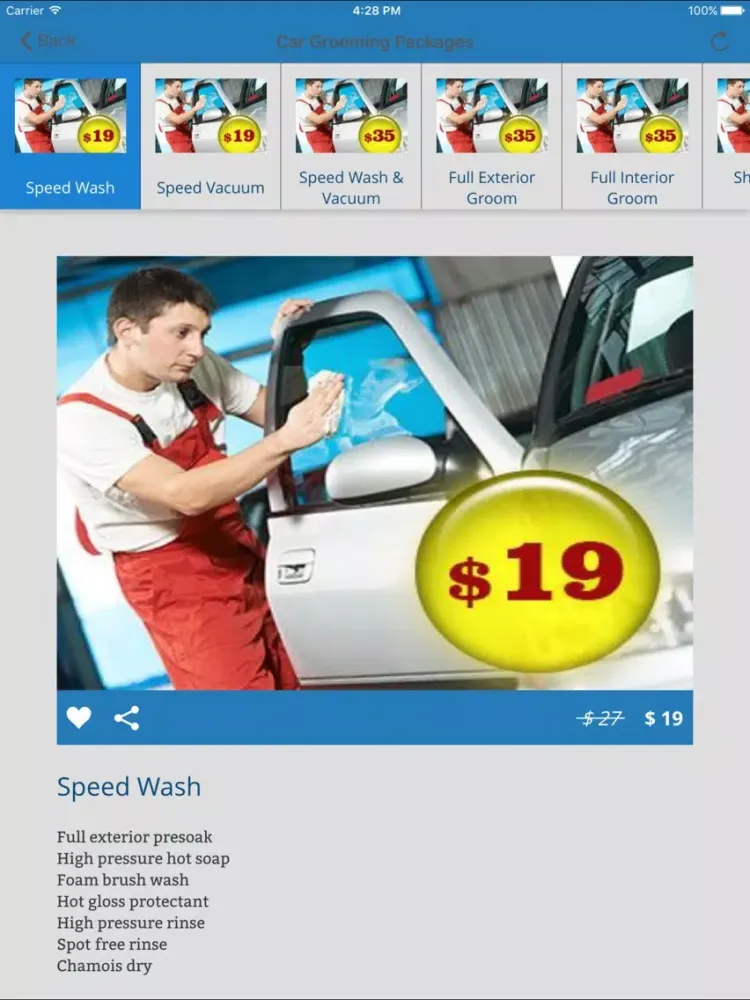 Скриншоты Auto Valet Car wash iPad 