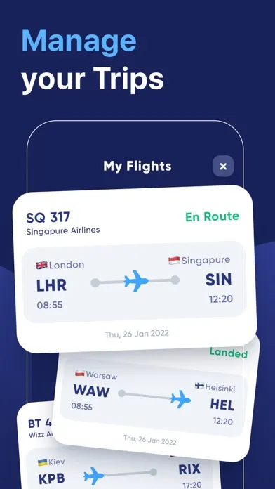 Tangkapan skrin Flight Tracker & Radar