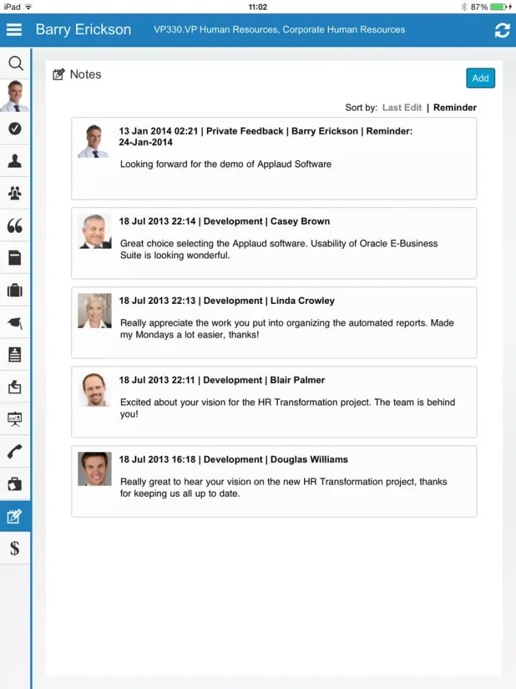 EmployeeCenter for Oracle HR iPad  Screenshots