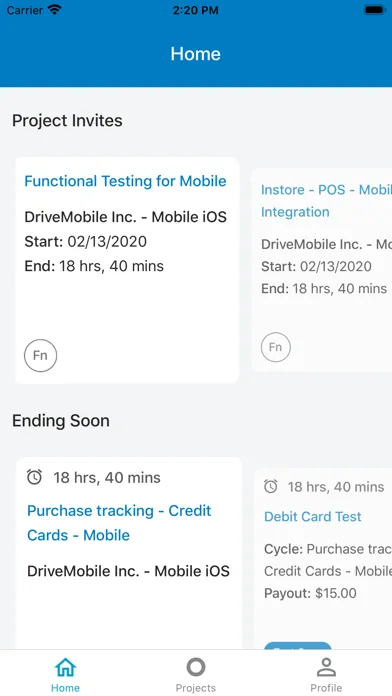 uTest Screenshots