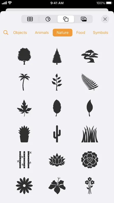 Capturas de tela do Pages