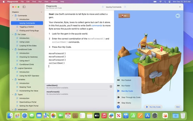 Swift Playgrounds スクリーンショット