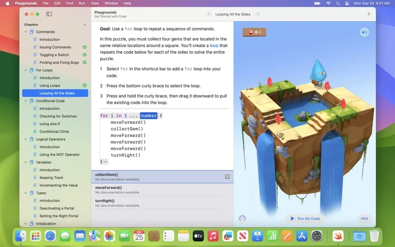 Swift Playgrounds スクリーンショット