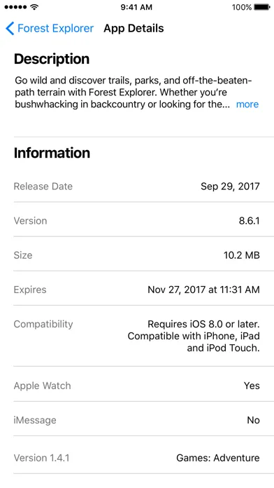 Screenshot di TestFlight