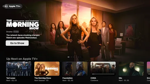 Capturas de pantalla de Apple TV