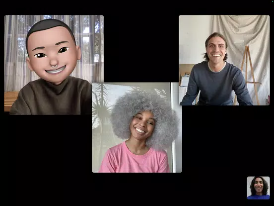 ภาพหน้าจอของ FaceTime iPad 