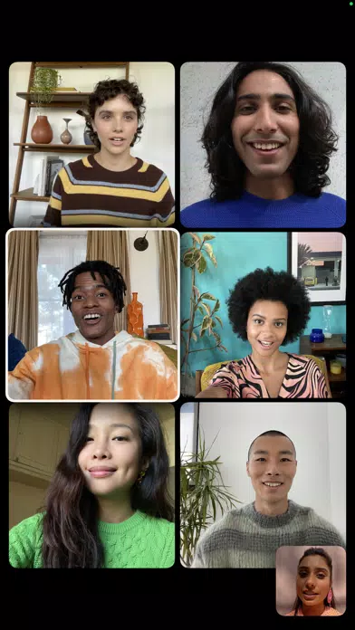 ภาพหน้าจอของ FaceTime