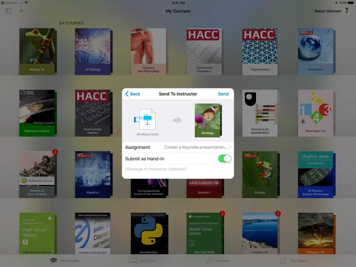 iTunes U iPad  سکرین شاٹس