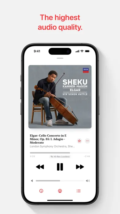 Tangkapan skrin Apple Music Classical