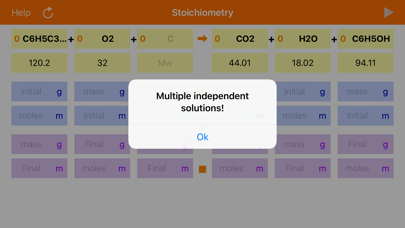 Zrzuty ekranu Stoichiometry