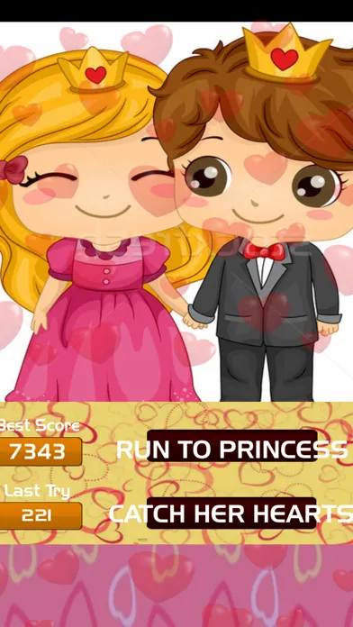 Capturas de tela do King and Queen Catching Hearts on Valentine Day