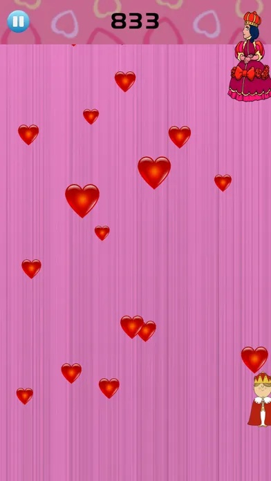 Capturas de tela do King and Queen Catching Hearts on Valentine Day