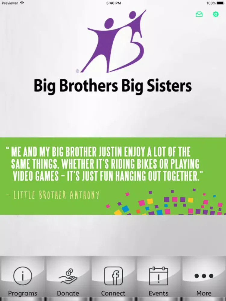 Big Brothers Big Sisters NEI iPad  Screenshots