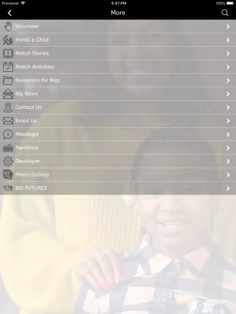 Big Brothers Big Sisters NEI iPad  Screenshots