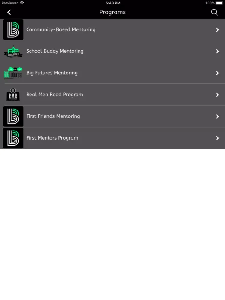 Big Brothers Big Sisters NEI iPad  Screenshots