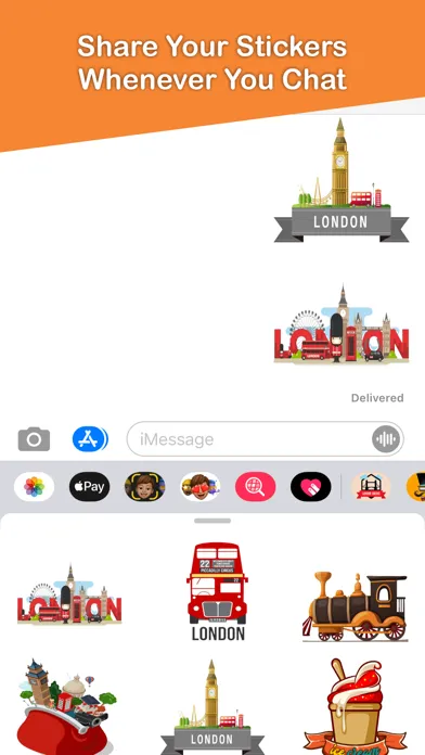London Paris Stickers Pack应用截图
