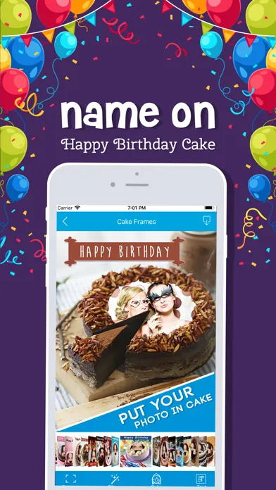 Name On  Happy Birthday Cake स्क्रीनशॉट