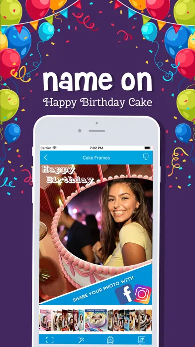 Name On  Happy Birthday Cake स्क्रीनशॉट